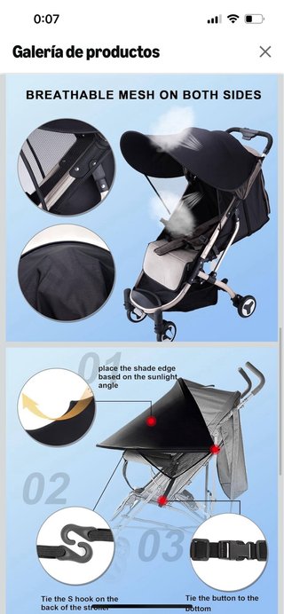 Parasol para silla de paseo