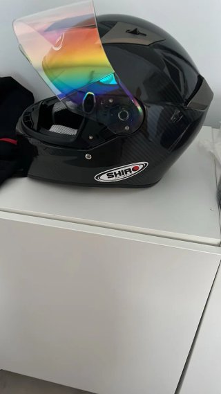 Casco de moto SHIR negro