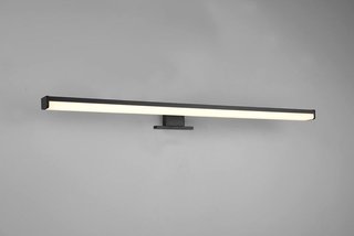 Lampara aplique pared baño 60cm negro "trio lino"