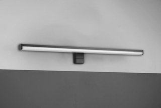 Lampara aplique pared baño 60cm negro "trio lino"