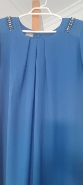 Vestido fiesta azul mujer