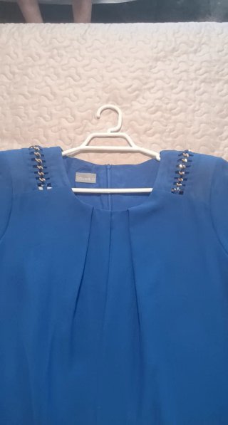 Vestido fiesta azul mujer