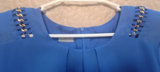 Vestido fiesta azul mujer