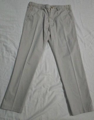 Pantaloni Burberry Uomo Slim Fit Beige Tg 54