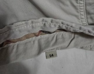 Pantaloni Burberry Uomo Slim Fit Beige Tg 54