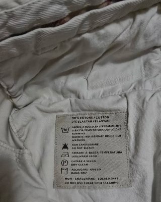 Pantaloni Burberry Uomo Slim Fit Beige Tg 54