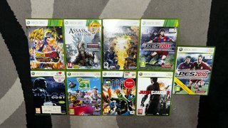 Pack Xbox 360 + 9 Juegos + 3 Mandos y auriculares