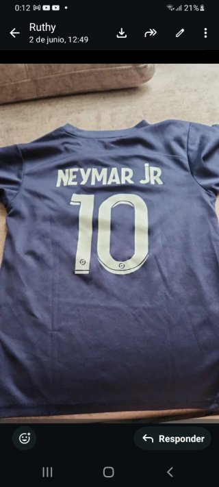 Equipación Infantil PSG Neymar Talla 26