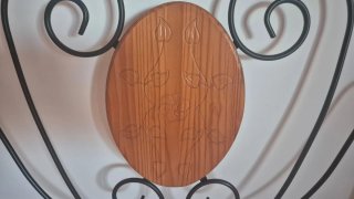 Cabecero forja y madera diseño curvo