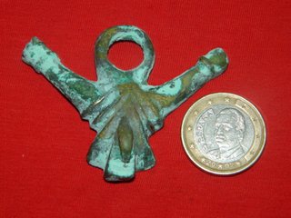Gran falo de bronce o laton ibero romano Falico