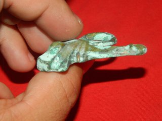 Gran falo de bronce o laton ibero romano Falico