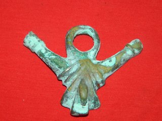 Gran falo de bronce o laton ibero romano Falico