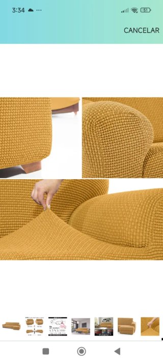 Fodera per divano Chesterfield in tessuto giallo