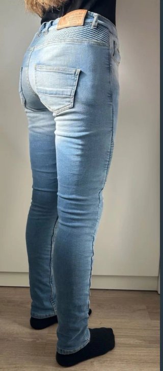 Pantalón vaquero moto Overlap azul