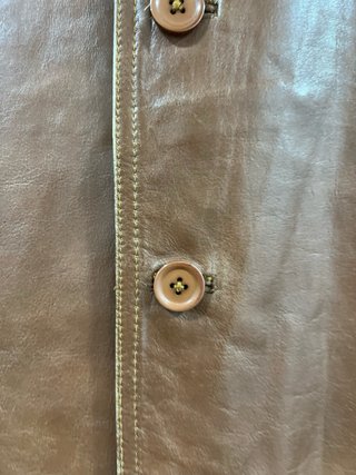 Chaqueta Cuero Marrón Hombre F&Co Talla M