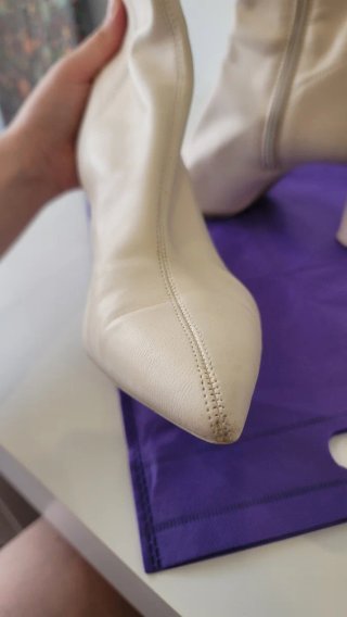Botines tacón beige Stradivarius