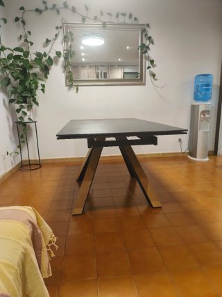Mesa Comedor Extensible piedra y Madera