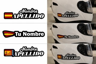Pegatina Personalizada Nombre + Bandera España