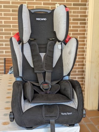 Silla infantil coche Recaro Young Sport Negro-Gris