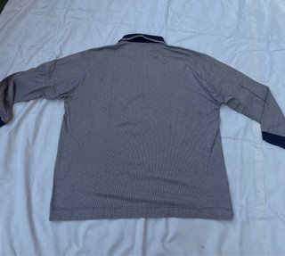 Camiseta Polo Manga Larga Lacoste Gris y azul mari