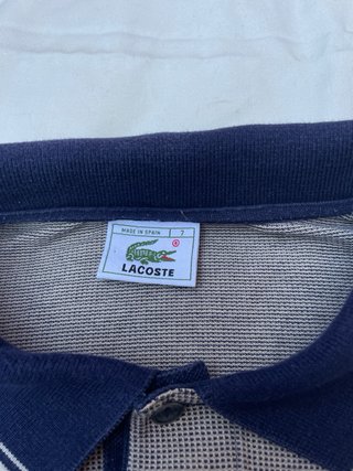 Camiseta Polo Manga Larga Lacoste Gris y azul mari
