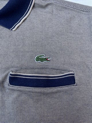 Camiseta Polo Manga Larga Lacoste Gris y azul mari