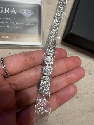 Pulsera Moissanita GRA 21cm Certificado