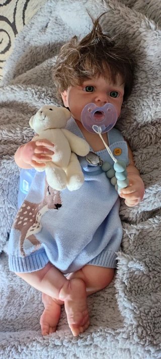 Rebor silicona pelo injertado moreno NIÑO