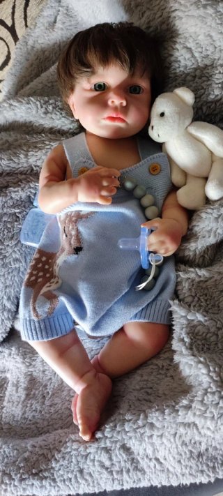 Rebor silicona pelo injertado moreno NIÑO