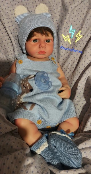 Rebor silicona pelo injertado moreno NIÑO