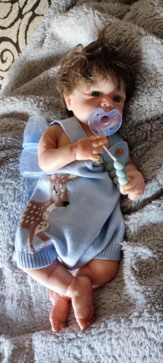 Rebor silicona pelo injertado moreno NIÑO
