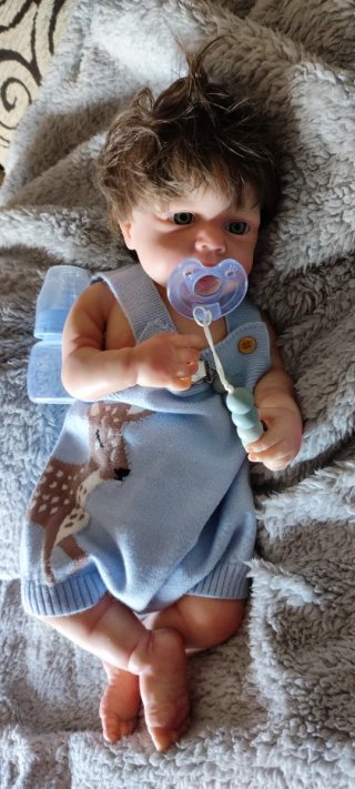 Rebor silicona pelo injertado moreno NIÑO