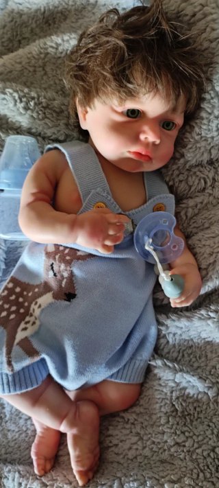 Rebor silicona pelo injertado moreno NIÑO