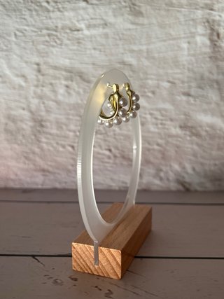 Pendientes Aro Perlas Dorados