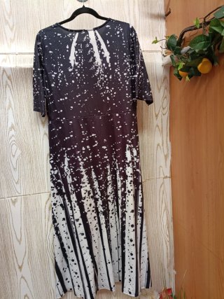 Vestido Verano Estampado Blanco y Negro
