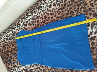 Vestido cóctel azul mini tirantes