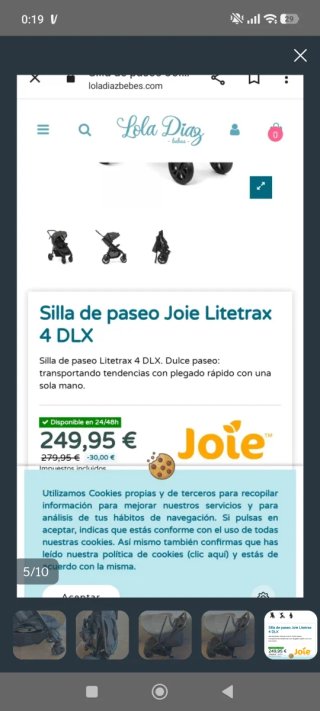 Silla de paseo Joie litetrax
