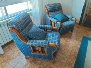 Sofá 3 plazas y 2 sillones tela