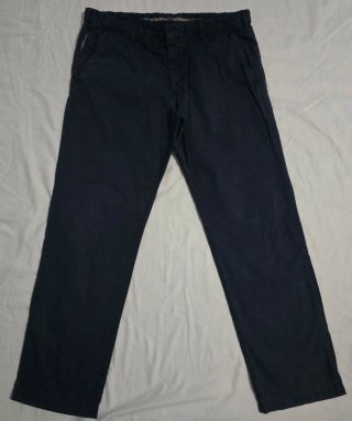 Pantaloni Burberry Uomo Slim Fit Blu Tg 54