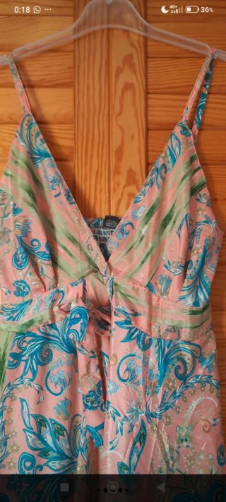 Vestido largo estampado suave