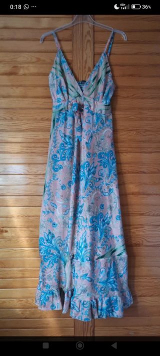 Vestido largo estampado suave