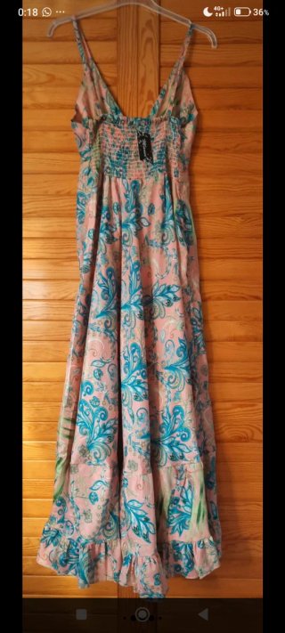 Vestido largo estampado suave