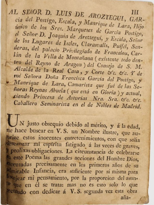 Raro. La infancia de Jesu-Christo. 1791.