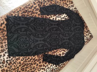 Vestido negro con detalles de terciopelo Talla L