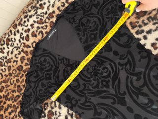 Vestido negro con detalles de terciopelo Talla L