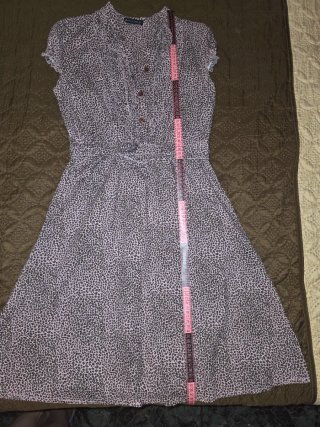Vestido corto estampado manga corta