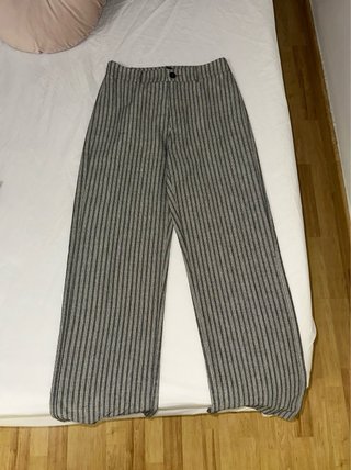 Pantalón rayas gris y dorado talla S