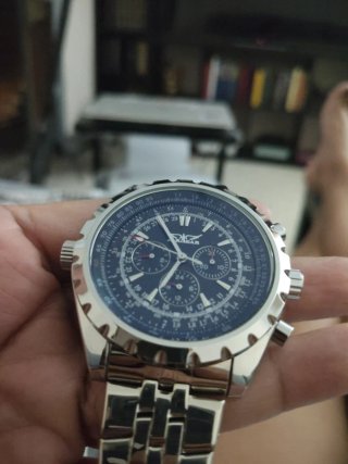 Reloj RABAR Hombre Negro y Plateado