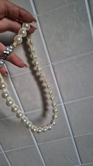 Collana perle e strass
