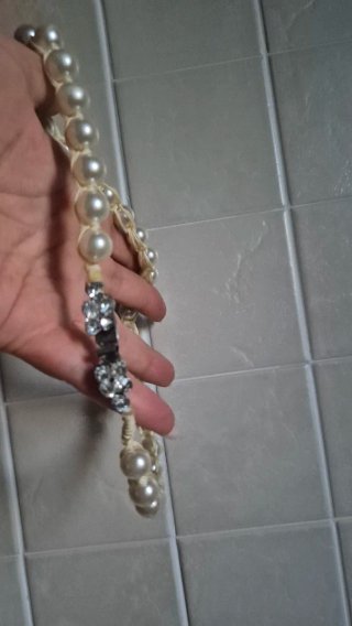 Collana perle e strass